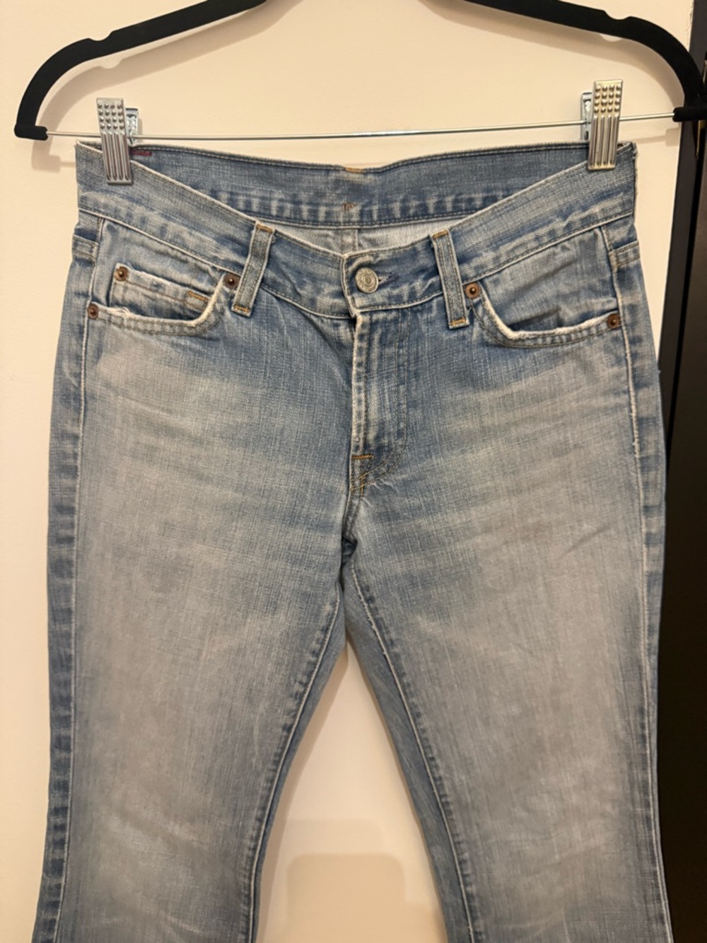vintage 7 for all mankind light wash flare jeans - 25 - Picture 7 of 9